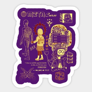 Meta Curse (yellow) Sticker